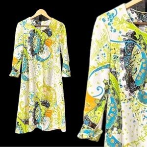 Edith Flagg Womens Vintage Dress Size Small Multicolored Slightly Fit and Flare
